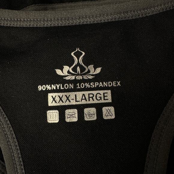 HeathYoga XXX-Large Sports Bra Racerback Padded Cups Activewear Stretch Black - Picture 5 of 7